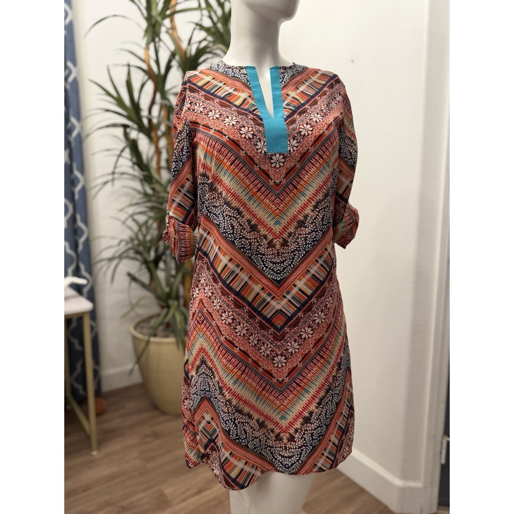 Antonio Melani Mini Shift Dress Women Sz S/2/4/6 M Boho Casual Weekend Mature